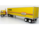 1970 GMC Astro 95 Tractor with Dry Van Trailer Ryder Truck Rental Yellow with Stripes North American Vintage Truck Collection Limited Edition to 504 pieces Worldwide 1/43 Diecast Model Iconic Replicas 43-0662