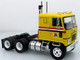 1970 GMC Astro 95 Tractor with Dry Van Trailer Ryder Truck Rental Yellow with Stripes North American Vintage Truck Collection Limited Edition to 504 pieces Worldwide 1/43 Diecast Model Iconic Replicas 43-0662