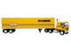 1970 GMC Astro 95 Tractor with Dry Van Trailer Ryder Truck Rental Yellow with Stripes North American Vintage Truck Collection Limited Edition to 504 pieces Worldwide 1/43 Diecast Model Iconic Replicas 43-0662