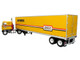 1970 GMC Astro 95 Tractor with Dry Van Trailer Ryder Truck Rental Yellow with Stripes North American Vintage Truck Collection Limited Edition to 504 pieces Worldwide 1/43 Diecast Model Iconic Replicas 43-0662