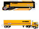 1970 GMC Astro 95 Tractor with Dry Van Trailer Ryder Truck Rental Yellow with Stripes North American Vintage Truck Collection Limited Edition to 504 pieces Worldwide 1/43 Diecast Model Iconic Replicas 43-0662