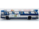1963 GM TDH 5303 Transit Bus MTA New York City Surface Transit Blue Two Tone with Graphics The Bus & Motorcoach Collection Limited Edition to 504 pieces Worldwide 1/43 Plastic Model Iconic Replicas 43-0666