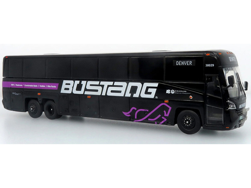 MCI D4520 Commuter Coach Bus Bustang Colorado Department of Transportation Black The Bus & Motorcoach Collection Limited Edition to 504 pieces Worldwide 1/87 (HO) Diecast Model Iconic Replicas 87-0650