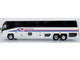 MCI D4520 Commuter Coach Bus Coach USA White with Blue and Red Stripes The Bus & Motorcoach Collection Limited Edition to 504 pieces Worldwide 1/87 (HO) Diecast Model Iconic Replicas 87-0652