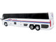 MCI D4520 Commuter Coach Bus Coach USA White with Blue and Red Stripes The Bus & Motorcoach Collection Limited Edition to 504 pieces Worldwide 1/87 (HO) Diecast Model Iconic Replicas 87-0652