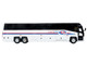 MCI D4520 Commuter Coach Bus Coach USA White with Blue and Red Stripes The Bus & Motorcoach Collection Limited Edition to 504 pieces Worldwide 1/87 (HO) Diecast Model Iconic Replicas 87-0652