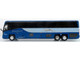 MCI D4520 Commuter Coach Bus Greyhound Lines Blue with Light Blue Stripes The Bus & Motorcoach Collection Limited Edition to 504 pieces Worldwide 1/87 (HO) Diecast Model Iconic Replicas 87-0654