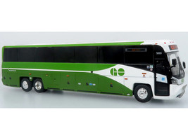 MCI D4520 Commuter Coach Bus GO Transit Green and White The Bus & Motorcoach Collection Limited Edition to 504 pieces Worldwide 1/87 (HO) Diecast Model Iconic Replicas 87-0657