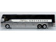 Prevost H3-45 Coach Bus Greyhound Scenicruiser Service White and Raw Metal The Bus & Motorcoach Collection Limited Edition to 504 pieces Worldwide 1/87 (HO) Diecast Model Iconic Replicas 87-0659