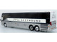 Prevost H3-45 Coach Bus Greyhound Scenicruiser Service White and Raw Metal The Bus & Motorcoach Collection Limited Edition to 504 pieces Worldwide 1/87 (HO) Diecast Model Iconic Replicas 87-0659