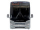 Prevost H3-45 Coach Bus Greyhound Scenicruiser Service White and Raw Metal The Bus & Motorcoach Collection Limited Edition to 504 pieces Worldwide 1/87 (HO) Diecast Model Iconic Replicas 87-0659