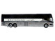 Prevost H3-45 Coach Bus Greyhound Scenicruiser Service White and Raw Metal The Bus & Motorcoach Collection Limited Edition to 504 pieces Worldwide 1/87 (HO) Diecast Model Iconic Replicas 87-0659