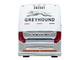 Prevost H3-45 Coach Bus Greyhound Scenicruiser Service White and Raw Metal The Bus & Motorcoach Collection Limited Edition to 504 pieces Worldwide 1/87 (HO) Diecast Model Iconic Replicas 87-0659