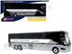 Prevost H3-45 Coach Bus Greyhound Scenicruiser Service White and Raw Metal The Bus & Motorcoach Collection Limited Edition to 504 pieces Worldwide 1/87 (HO) Diecast Model Iconic Replicas 87-0659