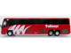 MCI D4520 Commuter Coach Bus Burlington Trailways Red with White Graphics The Bus & Motorcoach Collection Limited Edition to 504 pieces Worldwide 1/87 (HO) Diecast Model Iconic Replicas 87-0661