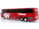 MCI D4520 Commuter Coach Bus Burlington Trailways Red with White Graphics The Bus & Motorcoach Collection Limited Edition to 504 pieces Worldwide 1/87 (HO) Diecast Model Iconic Replicas 87-0661
