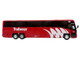 MCI D4520 Commuter Coach Bus Burlington Trailways Red with White Graphics The Bus & Motorcoach Collection Limited Edition to 504 pieces Worldwide 1/87 (HO) Diecast Model Iconic Replicas 87-0661