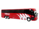MCI D4520 Commuter Coach Bus Burlington Trailways Red with White Graphics The Bus & Motorcoach Collection Limited Edition to 504 pieces Worldwide 1/87 (HO) Diecast Model Iconic Replicas 87-0661