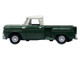 1965 Chevrolet C10 Stepside Pickup Truck Dark Green with Ivory Top 1/87 (HO) Scale Diecast Model Car Oxford Diecast 87CP65008