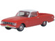 1960 Ford Falcon Ranchero Monte Carlo Red with Corinthian White Top 1/87 (HO) Scale Diecast Model Car Oxford Diecast 87FA60001