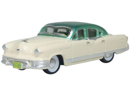 1953 Kaiser Manhattan Stardust Ivory with Jade Green Metallic Top 1/87 (HO) Scale Diecast Model Car Oxford Diecast 87KM53001