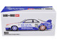 Nissan Skyline GT R R33 RHD Right Hand Drive #33 BFTHR V1 Blue and White with Graphics Designed by Jun Imai Kaido House Special 1/64 Diecast Model Car Mini GT KHMG213