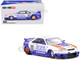 Nissan Skyline GT R R33 RHD Right Hand Drive #33 BFTHR V1 Blue and White with Graphics Designed by Jun Imai Kaido House Special 1/64 Diecast Model Car Mini GT KHMG213