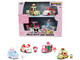Hello Kitty and Friends Set of 4 Diecast Figures and Cars Hollywood Rides Series Diecast models Jada 37345