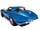 1967 Chevrolet Corvette Stingray Light Blue Metallic with White Hood Stripe American Muscle Series 1/18 Diecast Model Car Auto World AMM1376 1967 Chevrolet Corvette Stingray Light Blue Metallic with White Hood Stripe American Muscle Series 1/18 Diecast Model Car Auto World AMM1376