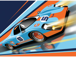 Skill 2 Model Kit Gulf Racing Impostore with Collector Tin 1/25 Scale Model MPC MPC1043v