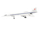 Tupolev Tu 144D Commercial Aircraft Aeroflt Technik Museum Sinsheim CCCP 77112 White with Blue Stripes 1/400 Diecast Model Airplane Herpa HE562867 Tupolev Tu 144D Commercial Aircraft Aeroflt Technik Museum Sinsheim CCCP 77112 White with Blue Stripes 1/400 Diecast Model Airplane Herpa HE562867