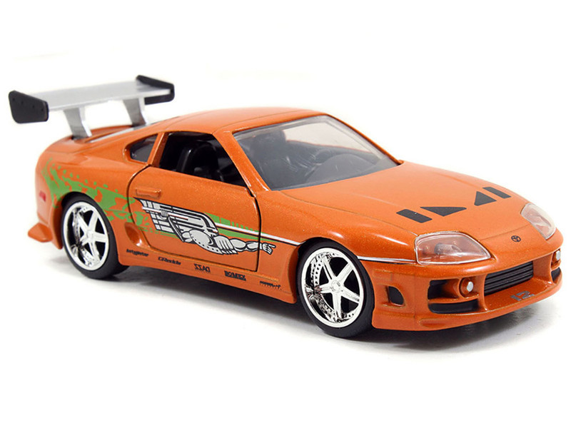 Brian s Toyota Supra Orange with Graphics The Fast and the Furious 2001 Movie Fast & Furious 25th Anniversary Series 1/32 Diecast Model Car Jada 97345-25TH