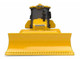 Komatsu D71PXi Bulldozer Yellow Metal Keychain Diecast Model Universal Hobbies UH5897