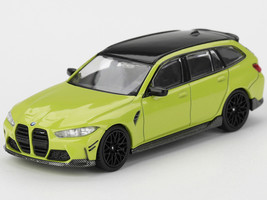 BMW M3 M Performance Touring Sao Paulo Yellow with Black Top Limited Edition 1/64 Diecast Model Car Mini GT MGT01102