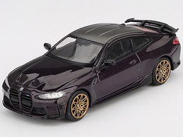BMW M4 M Performance Daytona Violet Metallic with Carbon Top Limited Edition 1/64 Diecast Model Car Mini GT MGT01112