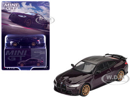 BMW M4 M Performance Daytona Violet Metallic with Carbon Top Limited Edition 1/64 Diecast Model Car Mini GT MGT01112