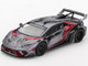 Lamborghini Huracan GT LB WORKS RONIN Gray Metallic with Black and Red Graphics Limited Edition 1/64 Diecast Model Car Mini GT MGT01177 Lamborghini Huracan GT LB WORKS RONIN Gray Metallic with Black and Red Graphics Limited Edition 1/64 Diecast Model Car Mini GT MGT01177