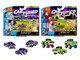 1969 Pontiac GTO Purple Metallic and 1967 Chevrolet C10 Pickup Truck Green Metallic Custom Shop 2 Car Set Diecast Model Cars CarTuned 541769-XX3