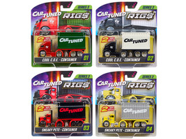 Rigs Container Case Series 3 Set of 4 Pieces Diecast Model Cars CarTuned 559313-XX2