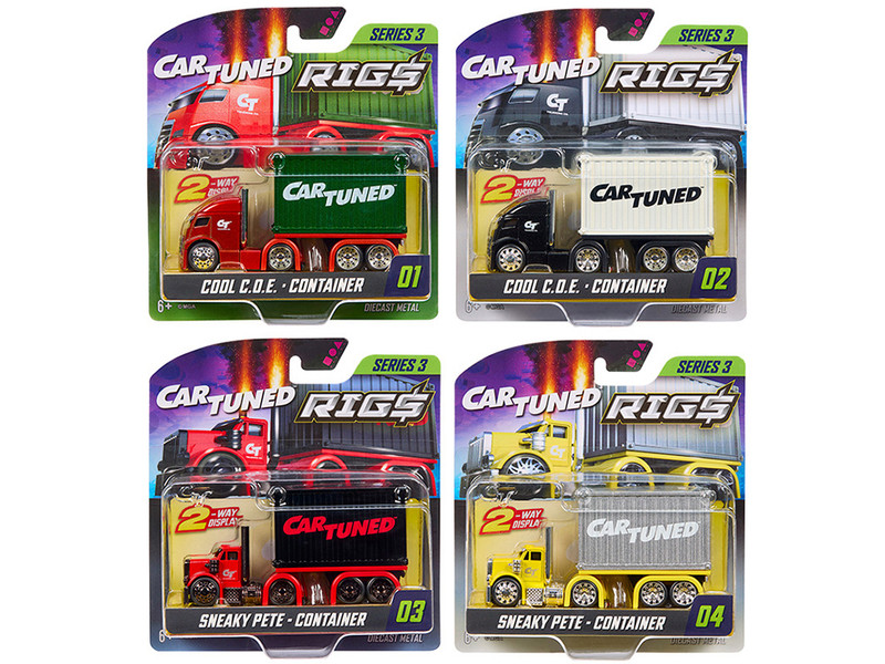 Rigs Container Case Series 3 Set of 4 Pieces Diecast Model Cars CarTuned 559313-XX2