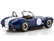 Shelby Cobra 427 SC Blue with White Stripes and Race Graphics 1/18 Diecast Model Car Kyosho KS08048BLMW