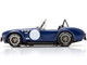 Shelby Cobra 427 SC Blue with White Stripes and Race Graphics 1/18 Diecast Model Car Kyosho KS08048BLMW