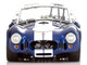 Shelby Cobra 427 SC Blue with White Stripes and Race Graphics 1/18 Diecast Model Car Kyosho KS08048BLMW