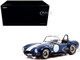 Shelby Cobra 427 SC Blue with White Stripes and Race Graphics 1/18 Diecast Model Car Kyosho KS08048BLMW