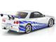 Nissan Skyline GT R R34 RHD Right Hand Drive Silver Metallic with Blue Graphics 2 Fast 2 Furious 2003 Movie 1/12 Model Car Kyosho KSR12007A Nissan Skyline GT R R34 RHD Right Hand Drive Silver Metallic with Blue Graphics 2 Fast 2 Furious 2003 Movie 1/12 Model Car Kyosho KSR12007A