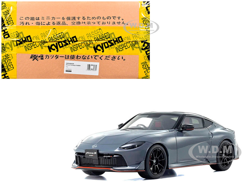Nissan Fairlady Z NISMO RHD Right Hand Drive Gray with Black Top 1/18 Model Car Kyosho KSR18062GR