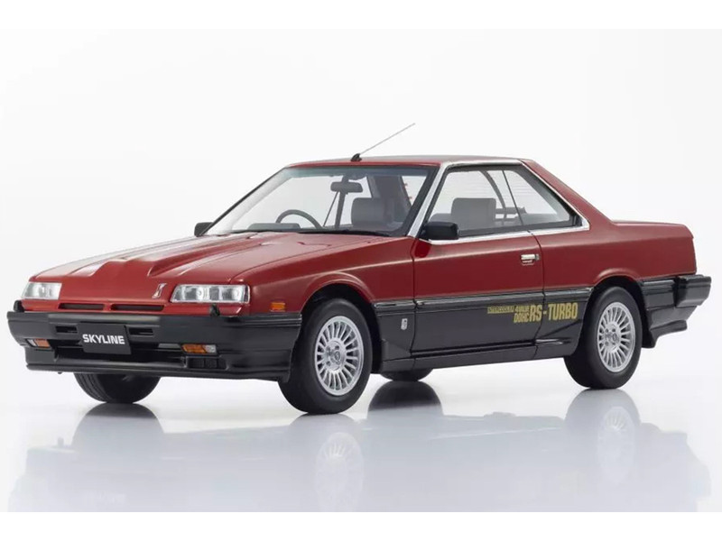 Nissan Skyline 2000 Turbo Intercooler RS X RHD Right Hand Drive Red and Black 1/18 Model Car Kyosho KSR18065R