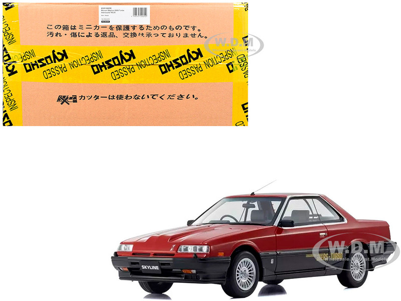Nissan Skyline 2000 Turbo Intercooler RS X RHD Right Hand Drive Red and Black 1/18 Model Car Kyosho KSR18065R
