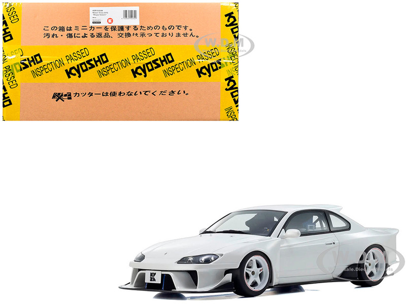 Nissan Silvia S15 Khyzyl Saleem White 1/18 Model Car Kyosho KSR18066W