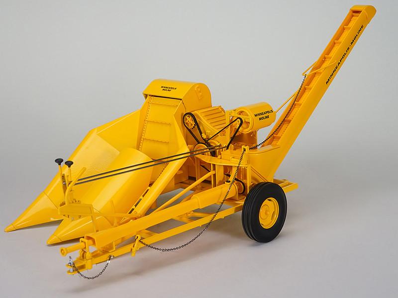 Minneapolis Moline H320 Pull Type Corn Picker Yellow Classic Series 1/16 Diecast Model SpecCast SCT994
